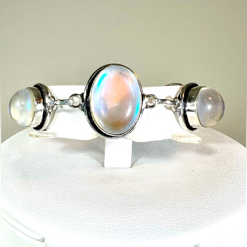 Fire Topaz 🔥 925 Ovals Synthetic Gemstones Bracelet